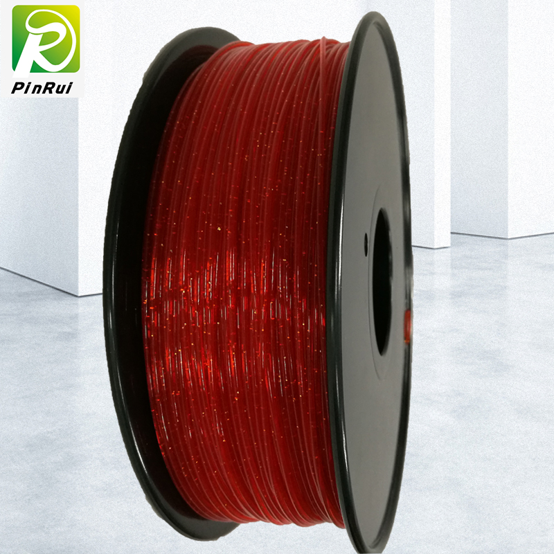 Pinrui 3D-printer 1.75mm PLA skinnende mousserende glitter filament til 3D-printer