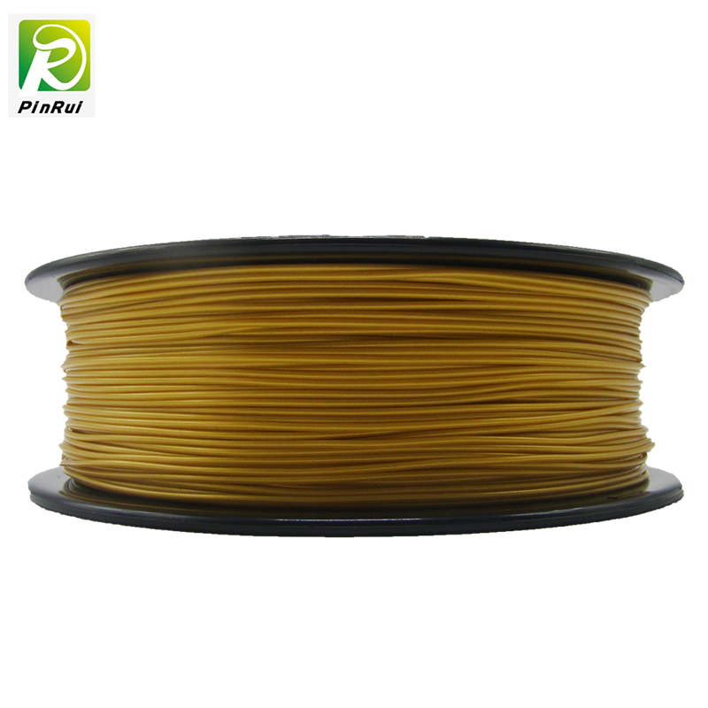 Pinrui Højkvalitets 1kg 3D PLA-printerfilament Gul Guldfarve
