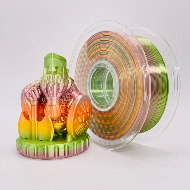 Silke Rainbow Multicolour Pla Filament Pastel Color1.75mm 3D Printer Pla Filament
